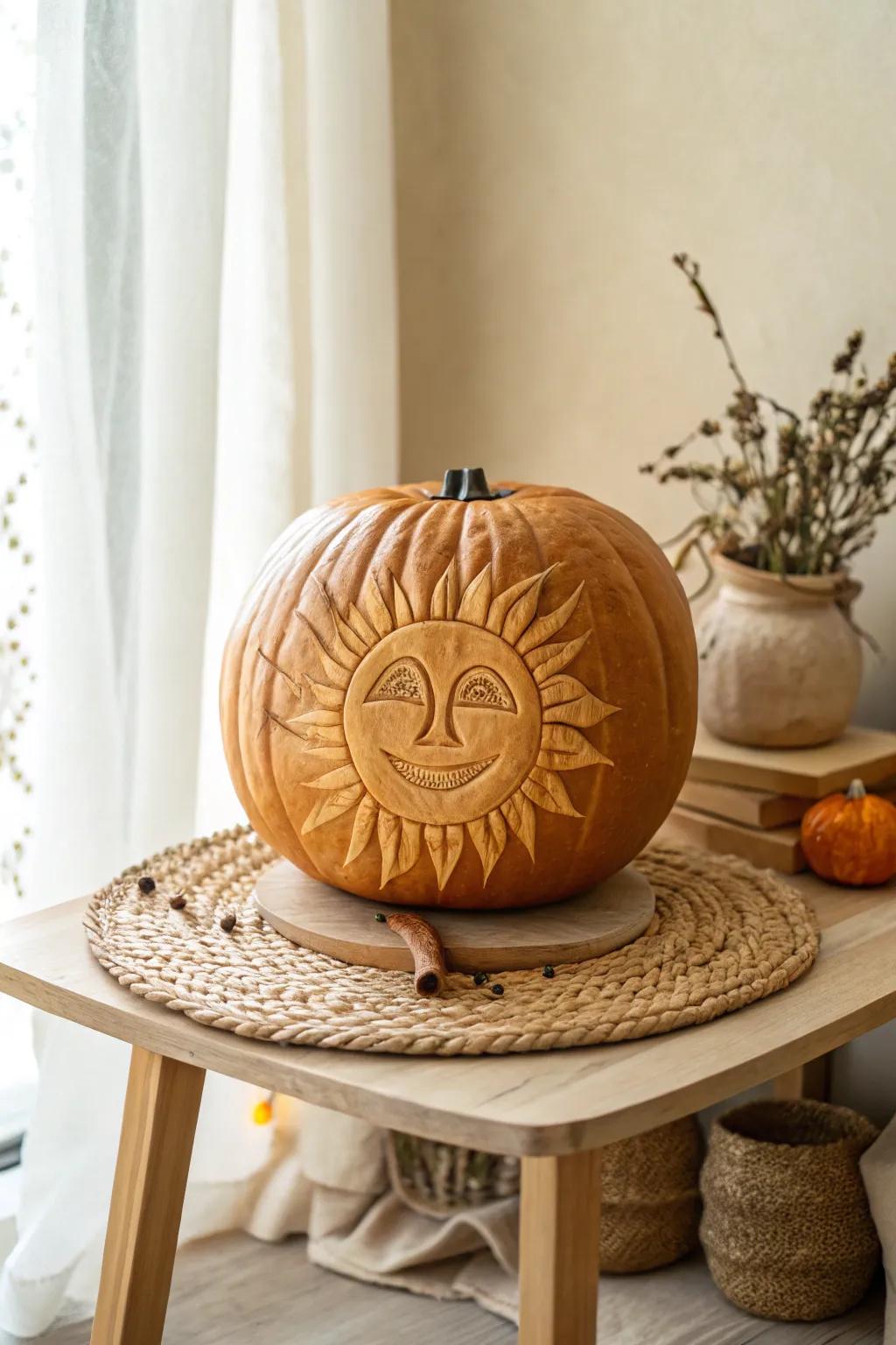 Capture the warmth of autumn with a sunshine pumpkin, perfect for your little ray of light.