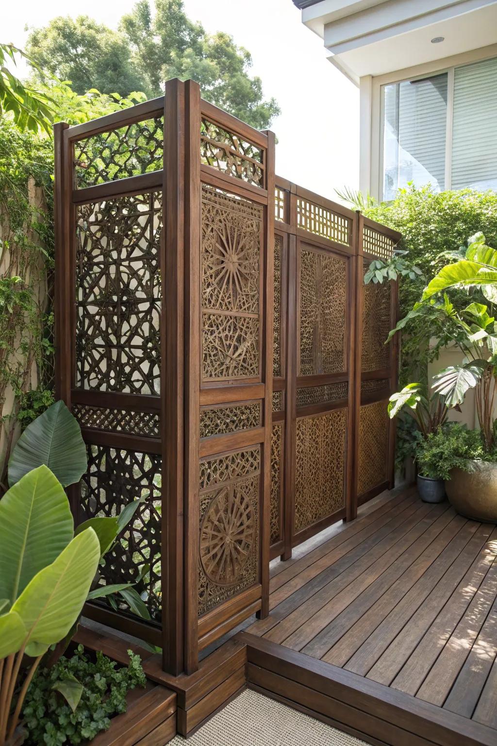 Create your own secret garden with a beautifully crafted privacy screen.