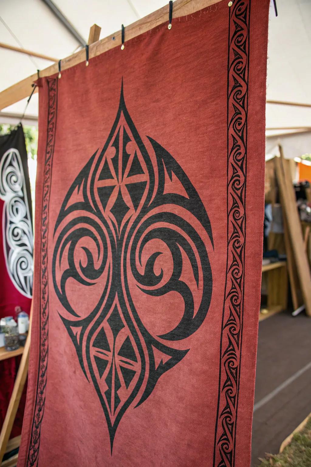 Embrace the art of symmetry with striking tribal tattoo designs.