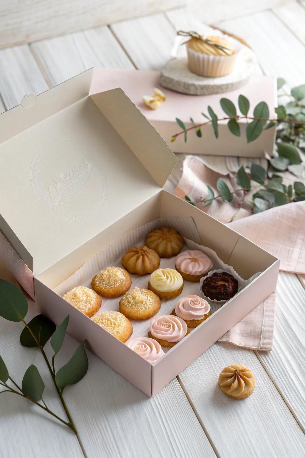 Unveil the joy of baked delights with our artisan fold-out box!