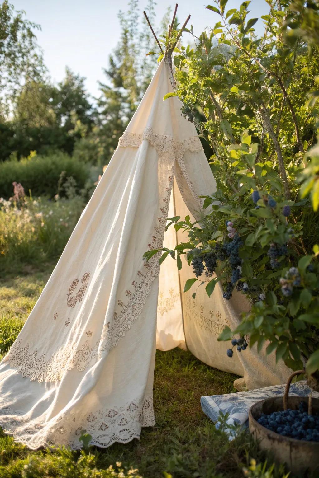 Transform your garden into a charming oasis with enchanting blueberry festival tents. 🌿✨