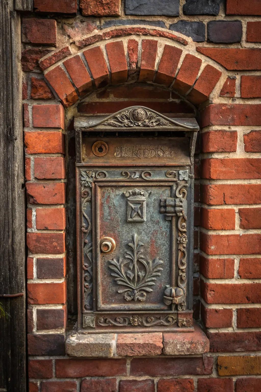 Timeless elegance meets rustic charm—explore vintage vibes with this antique-inspired brick mailbox.
