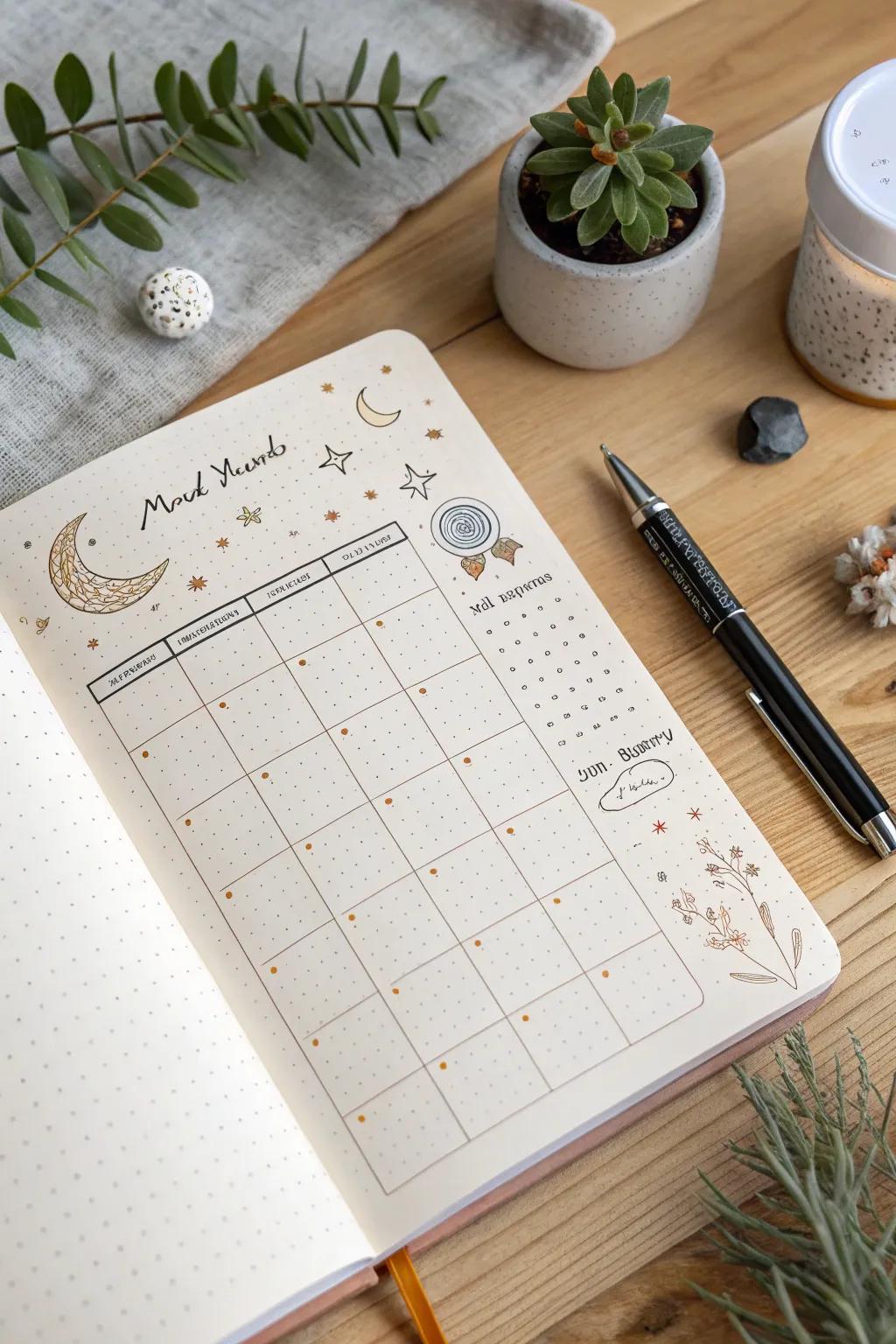 Discover the art of tracking your mood and habits with minimalist elegance. 🌿 #MoodTracker #ScandinavianDesign #BulletJournal