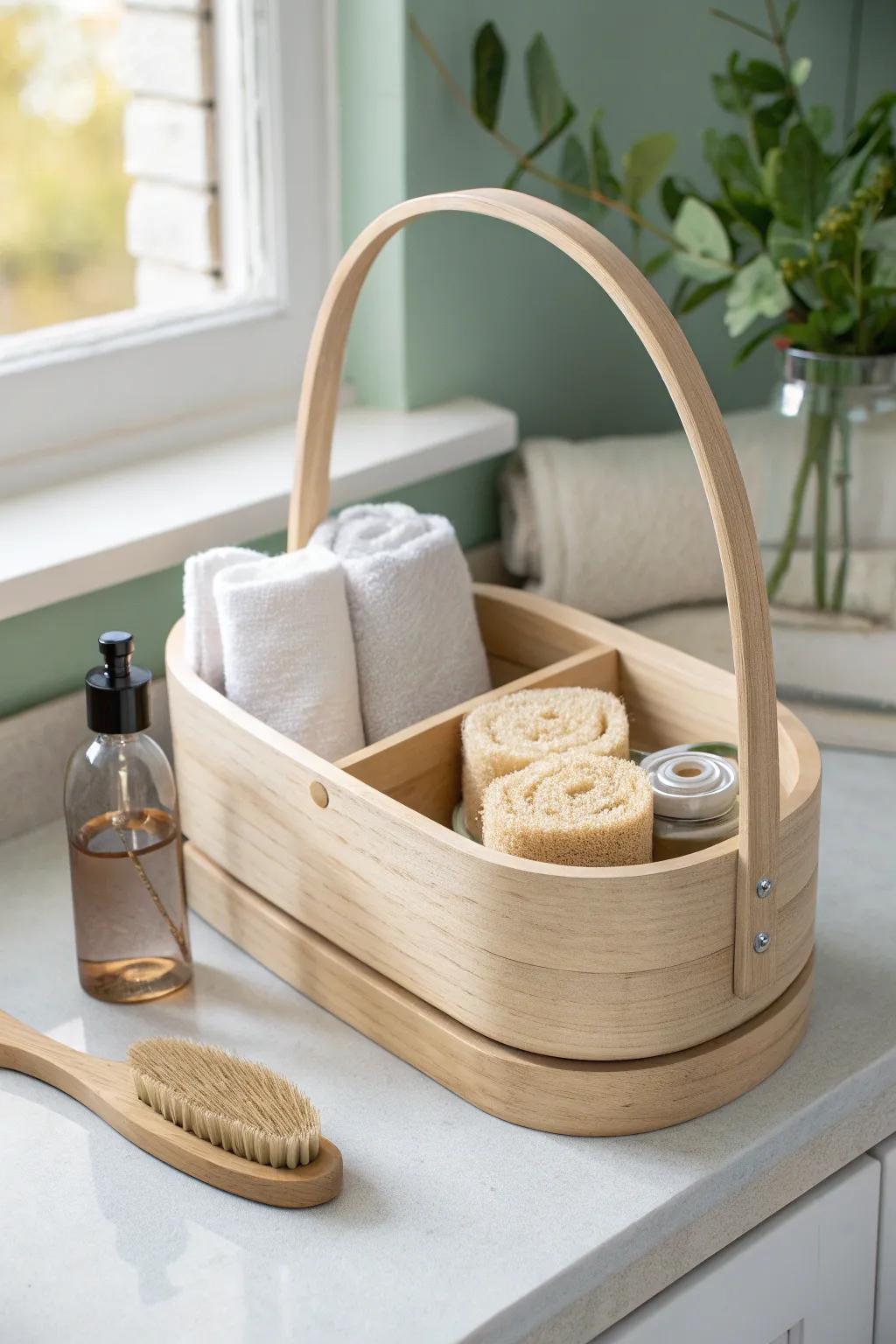 Elevate your camp kitchen with a touch of Scandinavian elegance—meet your new favorite cleaning caddy!