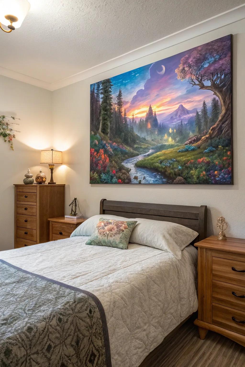 Spark imagination with a fantasy landscape canvas.