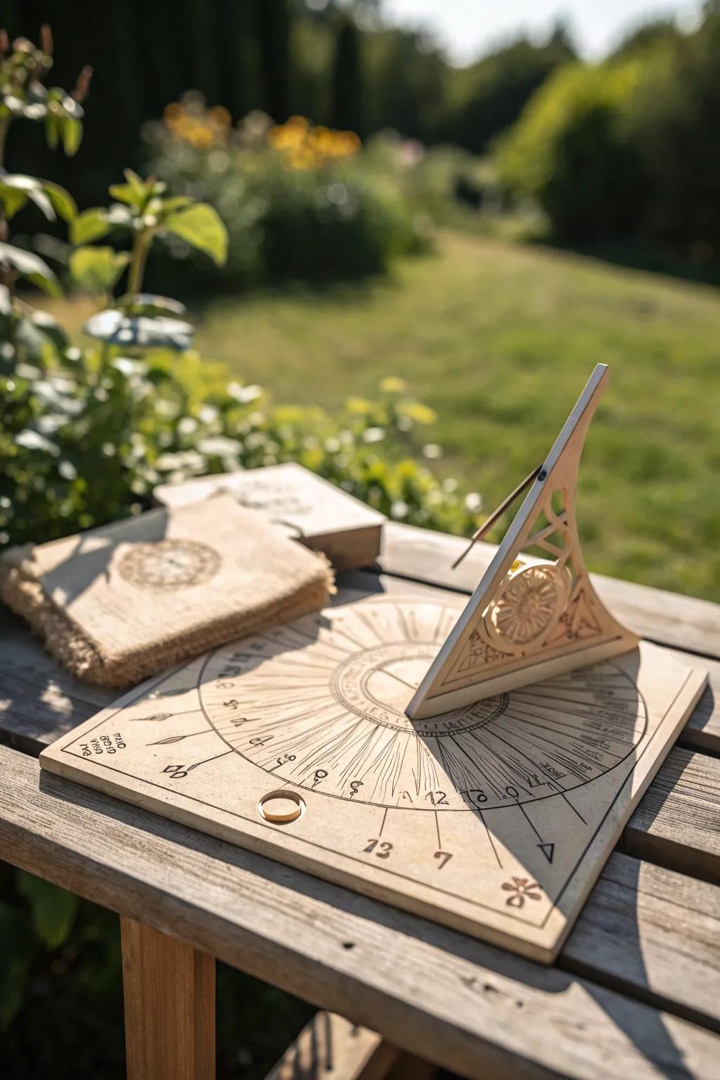 Embrace time with nature's touch: A minimalist cardboard sundial that blends art with functionality.