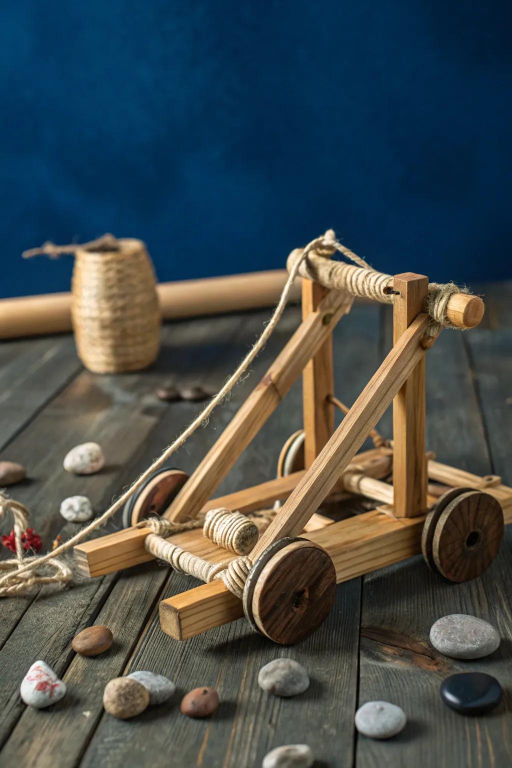Elevate your outdoor escapades with this expertly crafted bamboo skewer sling catapult.