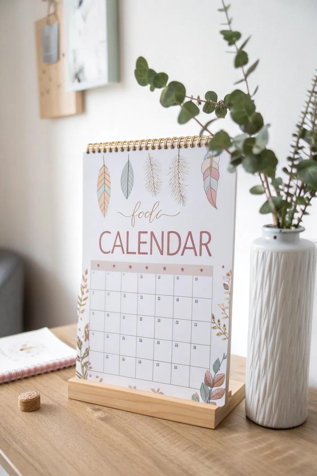 Transform everyday cereal boxes into a chic DIY calendar that blends functionality with minimalist elegance.