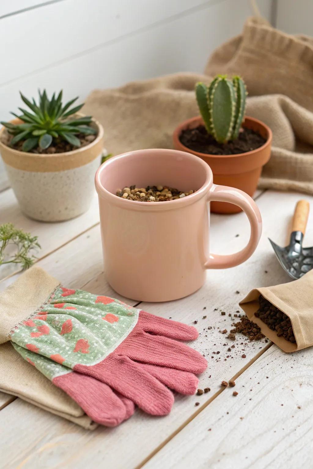 Nurture growth with a gardener’s dream mug—a perfect blend of nature and simplicity.