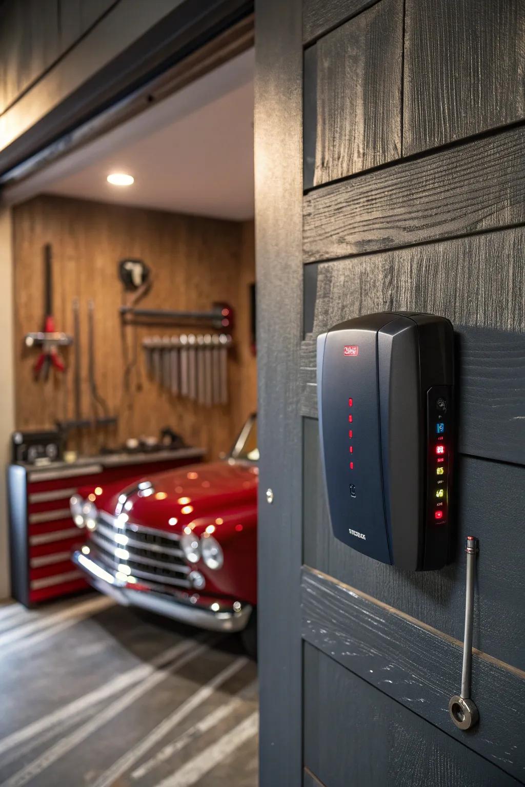 Step into the future of your garage with smart technology - where modern convenience meets timeless craftsmanship.