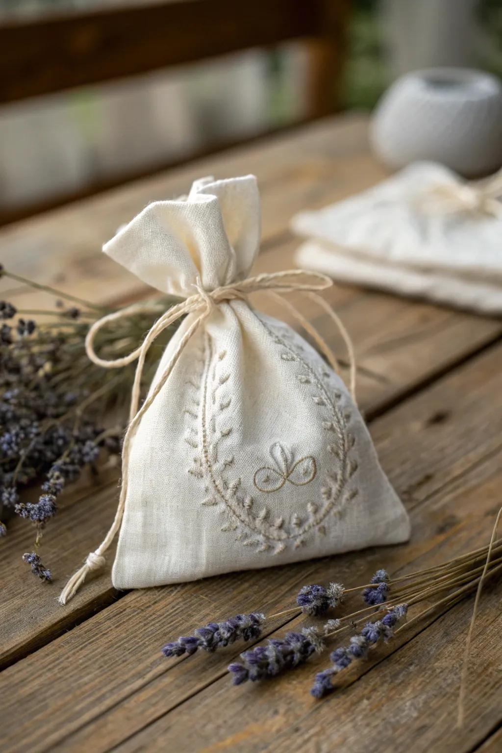Handcrafted Lavender Sachet: A touch of elegance and tranquility for your home.