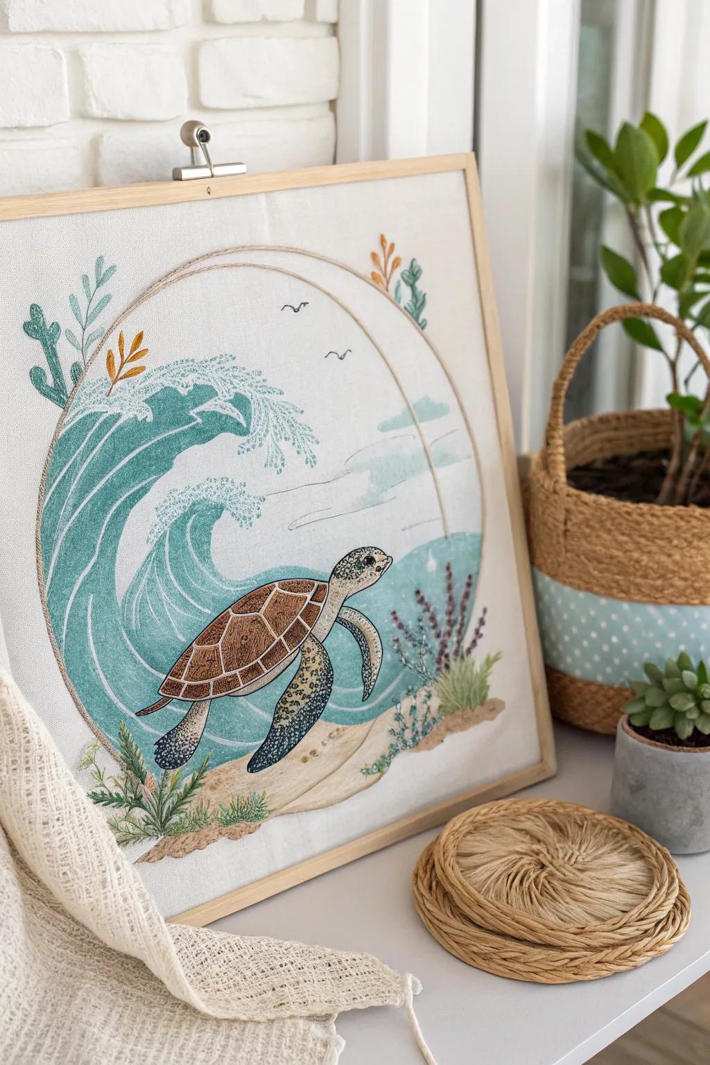 Bring the ocean home with this serene sea turtle cross stitch pattern—where every stitch feels like a day at the beach.