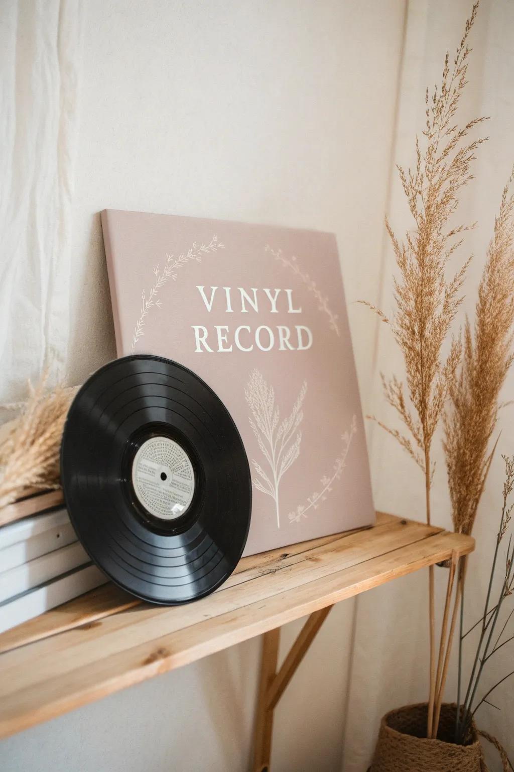 Spin the love: a custom vinyl record filled with Mom's favorite tunes, a gift of melodies and memories.