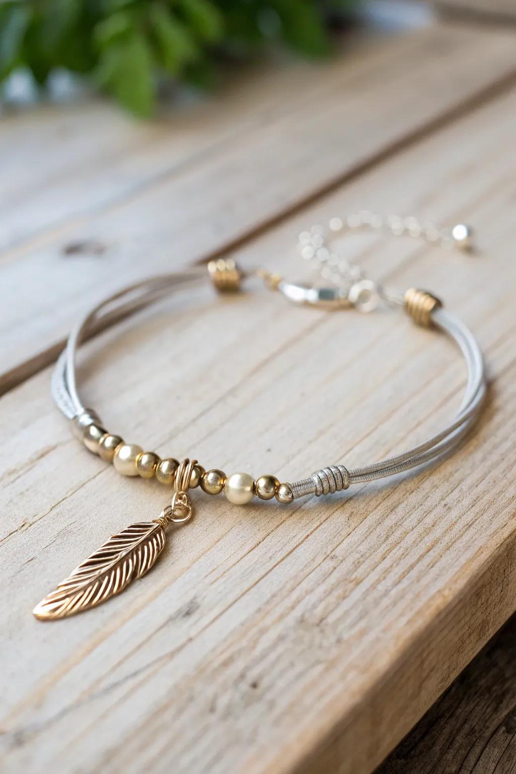 Discover the beauty in simplicity with this stunning metallic marvel.