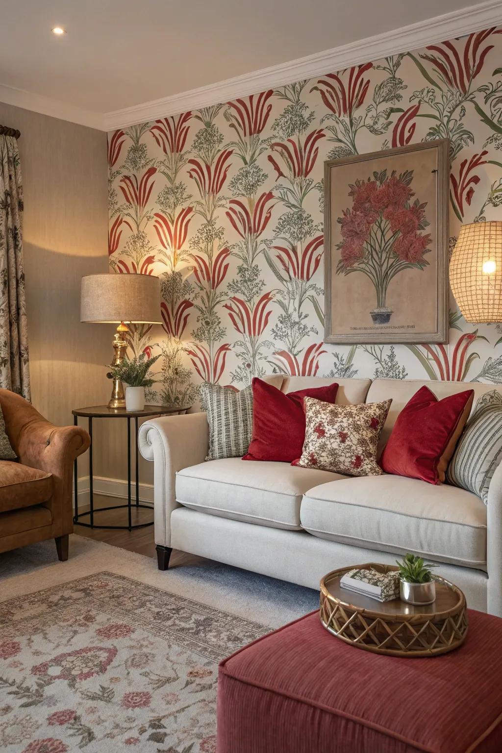 A bold feature wall that transforms the room.