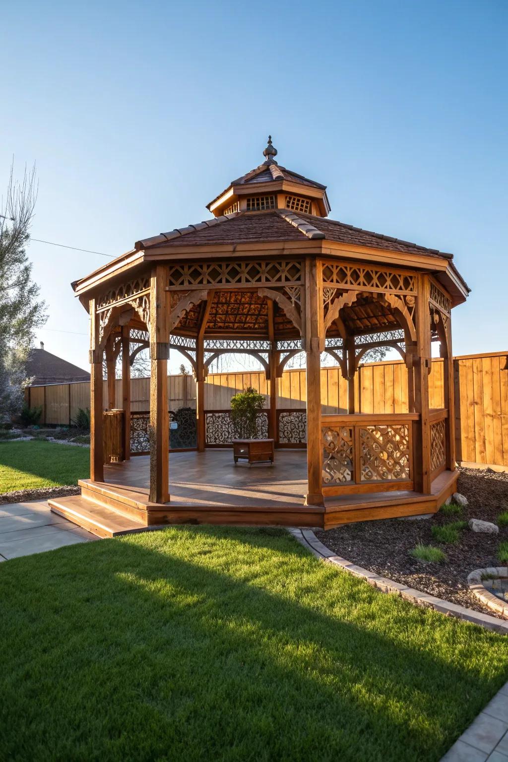 Reimagine your backyard with a stunning portable pavilion, where craftsmanship meets flexibility.