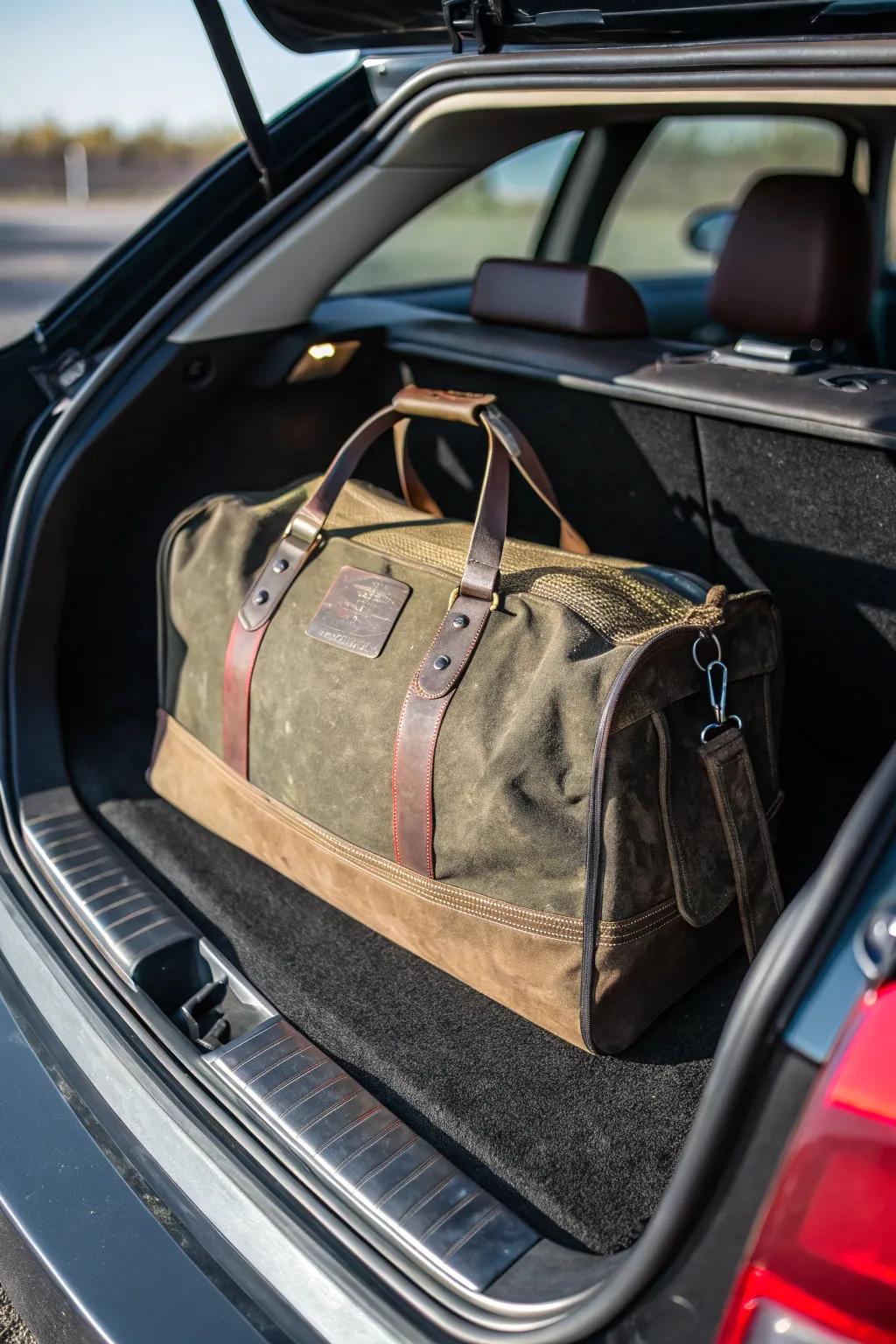 Transform your trunk with the bold elegance of recycled canvas bags—where style meets functionality.