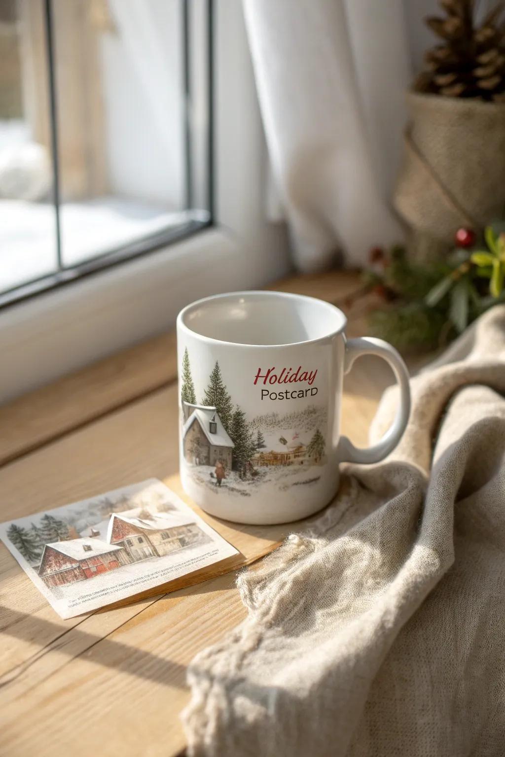 Sip nostalgia this season with a DIY vintage holiday postcard mug, where every cup is a cozy journey back in time. 🍂☕️ #ScandiBohoCharm