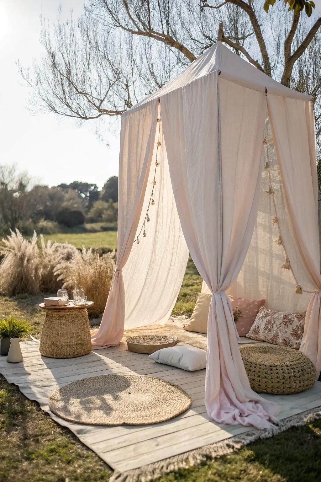 Create a serene escape for your furry friend with this minimalist pop-up canopy—perfect for spontaneous sunny adventures!