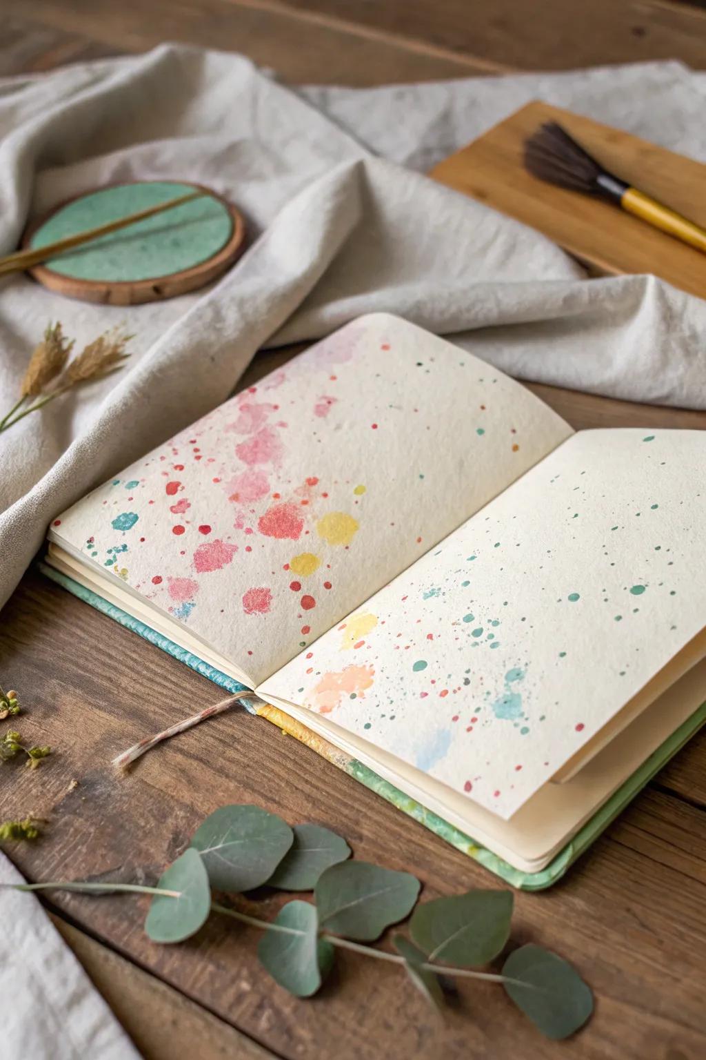Unleash your creativity with an artistic splash—where every journal page becomes a vibrant masterpiece.