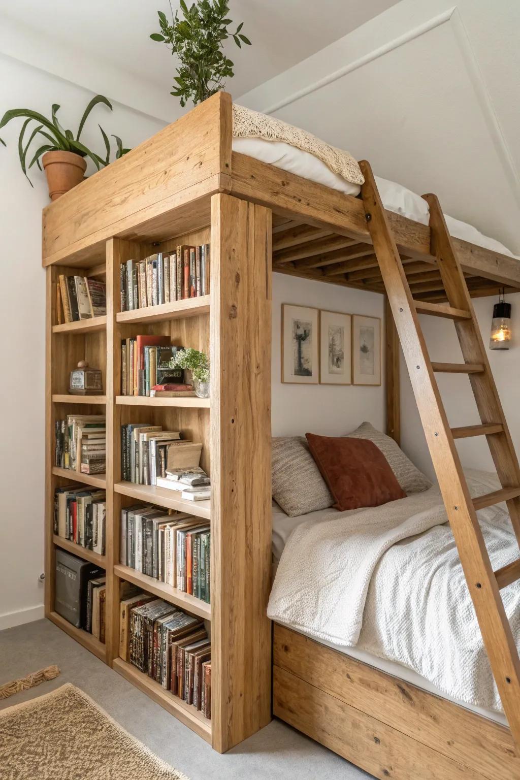 A cozy escape for book lovers, where minimalist design meets a love for reading.