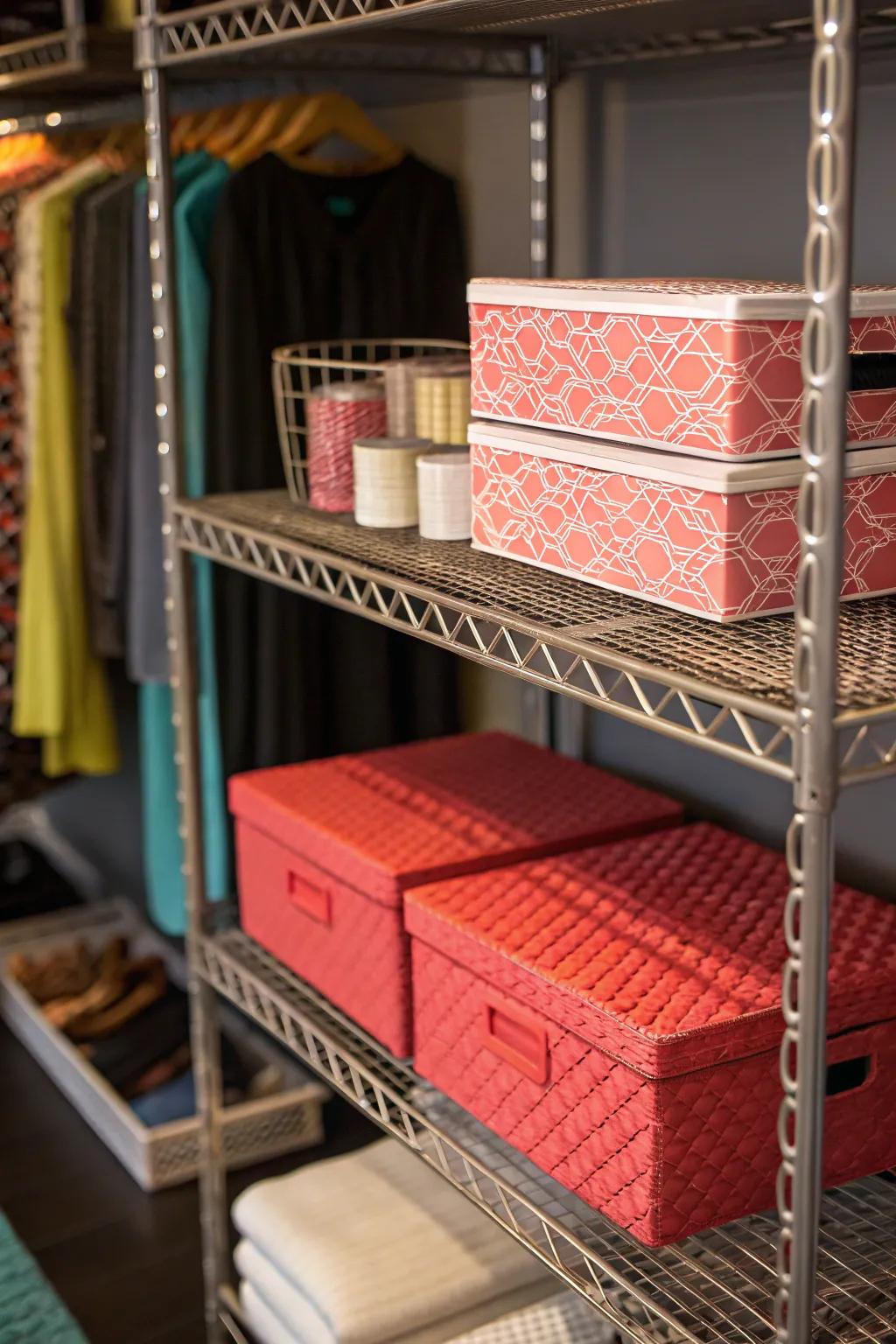 Upgrade your closet with bold shelf liners for ultimate stability and style!