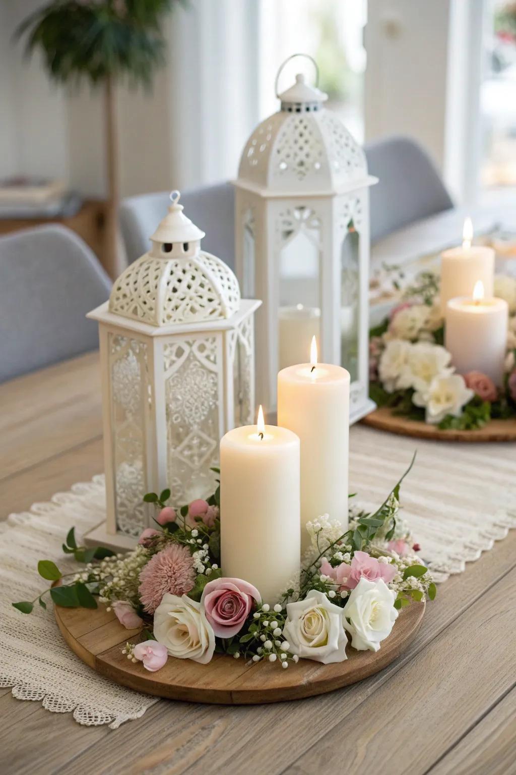 Embrace the art of simplicity with this enchanting Eid table centerpiece, where natural beauty meets festive elegance.