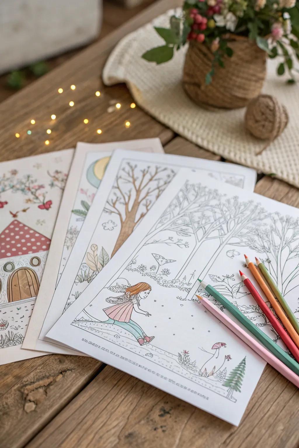 Unleash creativity with magical fairy tale coloring sheets, perfect for enchanting moments.