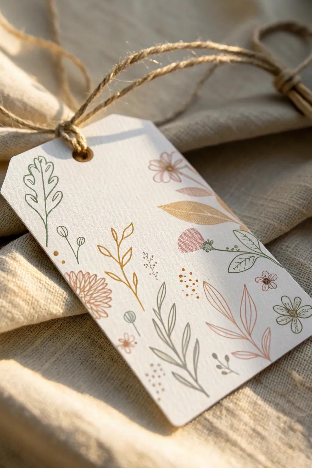 Add a personal touch to your gifts with handcrafted foam-printed tags.