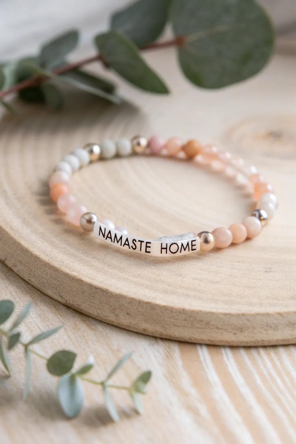 Embrace tranquility with a playful twist: 'Namaste Home'.