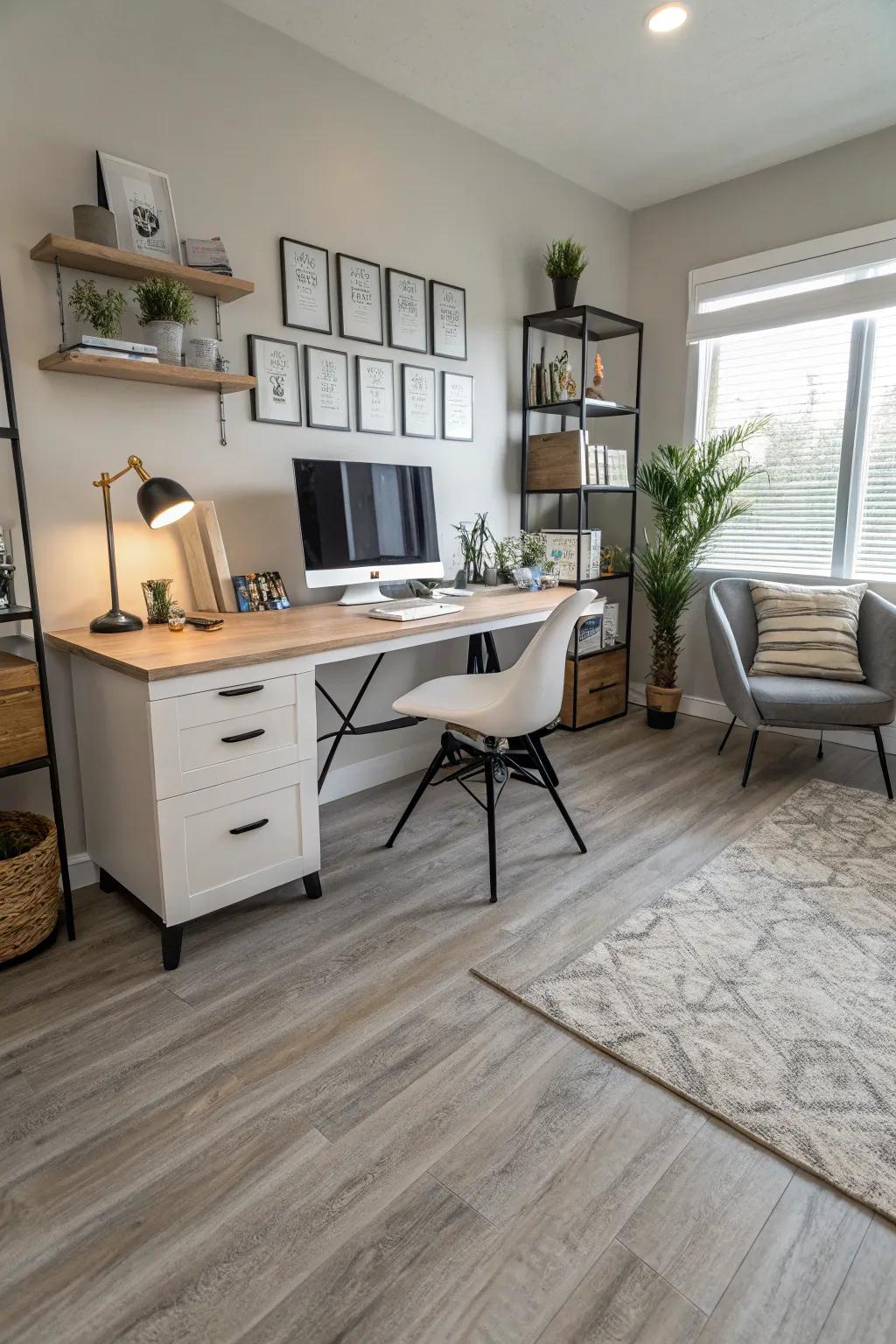 Vinyl sheets offer versatile style and practicality for busy offices.