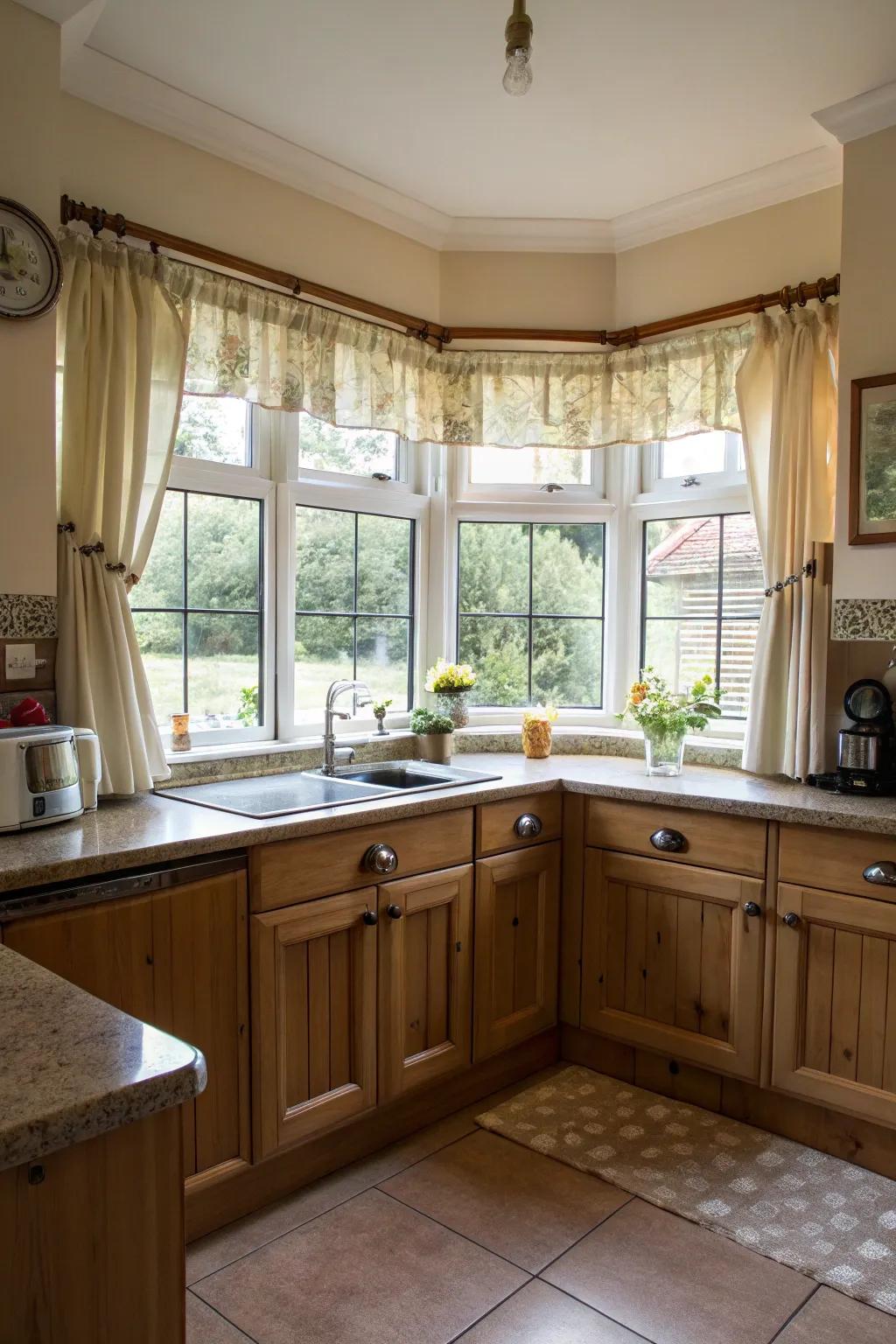 Short curtains offer a relaxed and casual vibe.