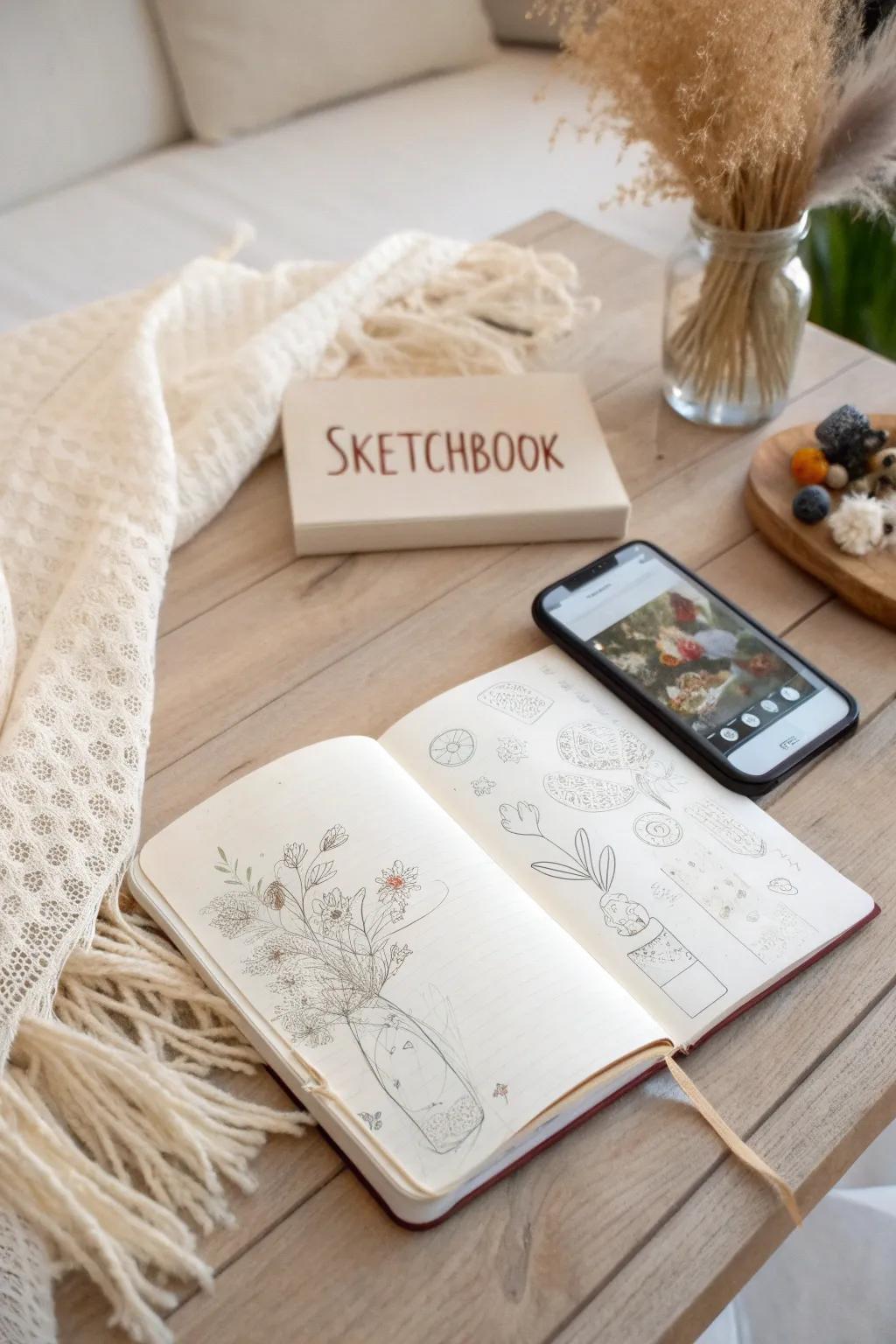 Bridging the gap between tradition and technology, this sketchbook transforms art with a touch of digital magic.