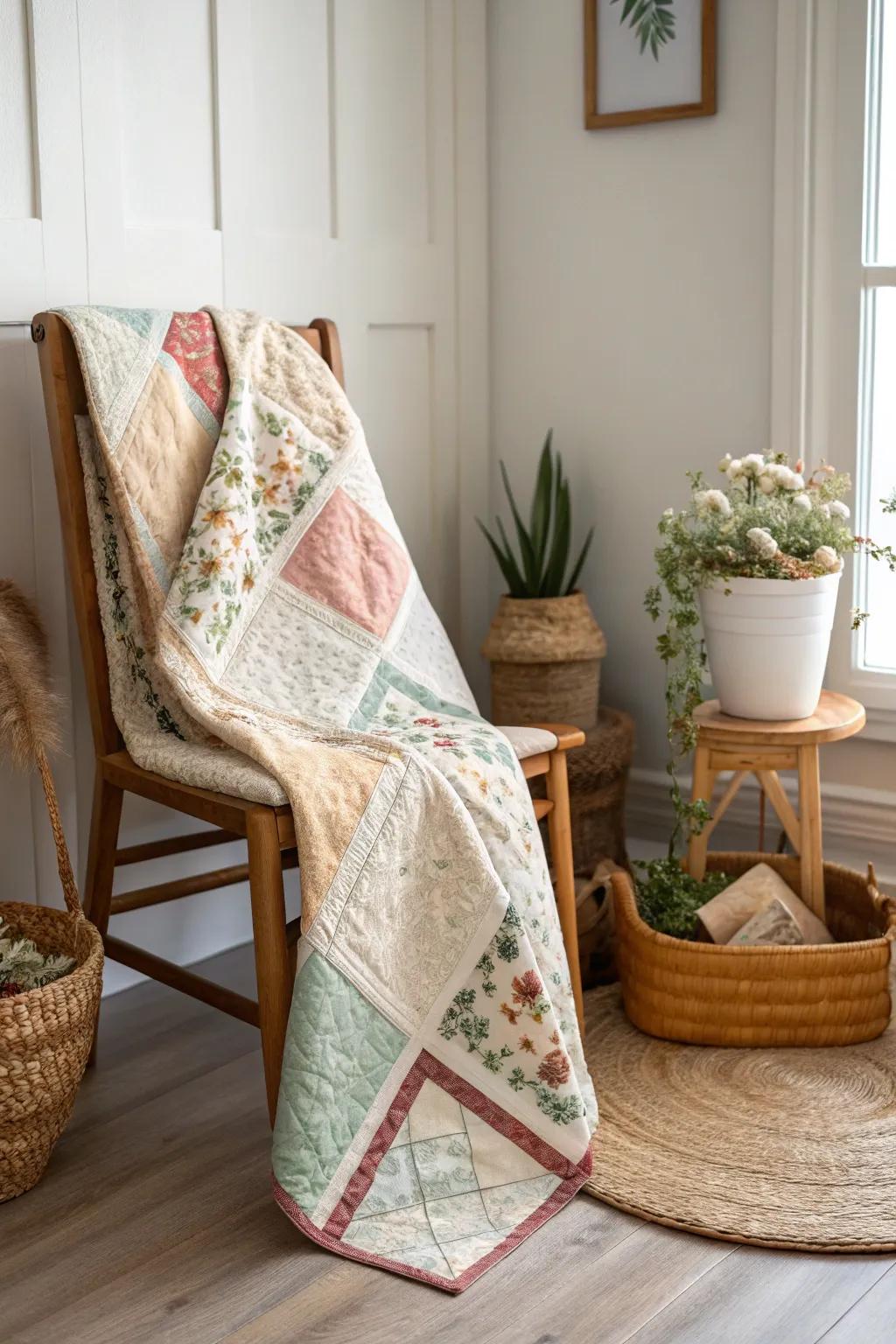 Embrace vintage charm with a jelly roll quilt that effortlessly blends retro style with modern simplicity.