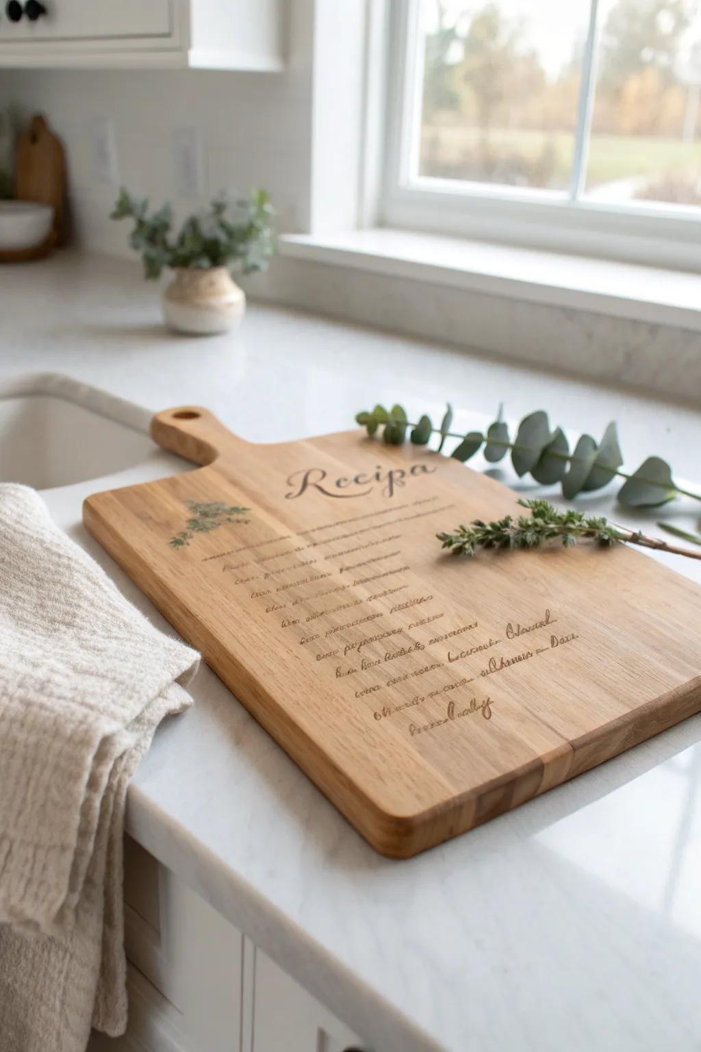 Cherish every meal with a personalized touch—your favorite recipe, forever engraved.