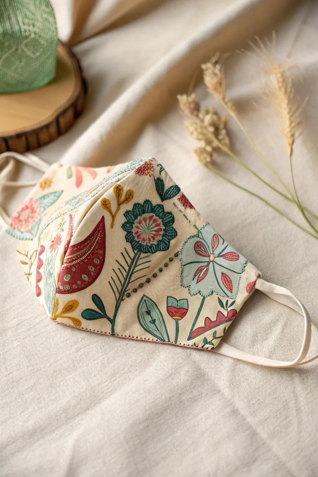 Craft your own joy with vibrant, handcrafted fabric masks.