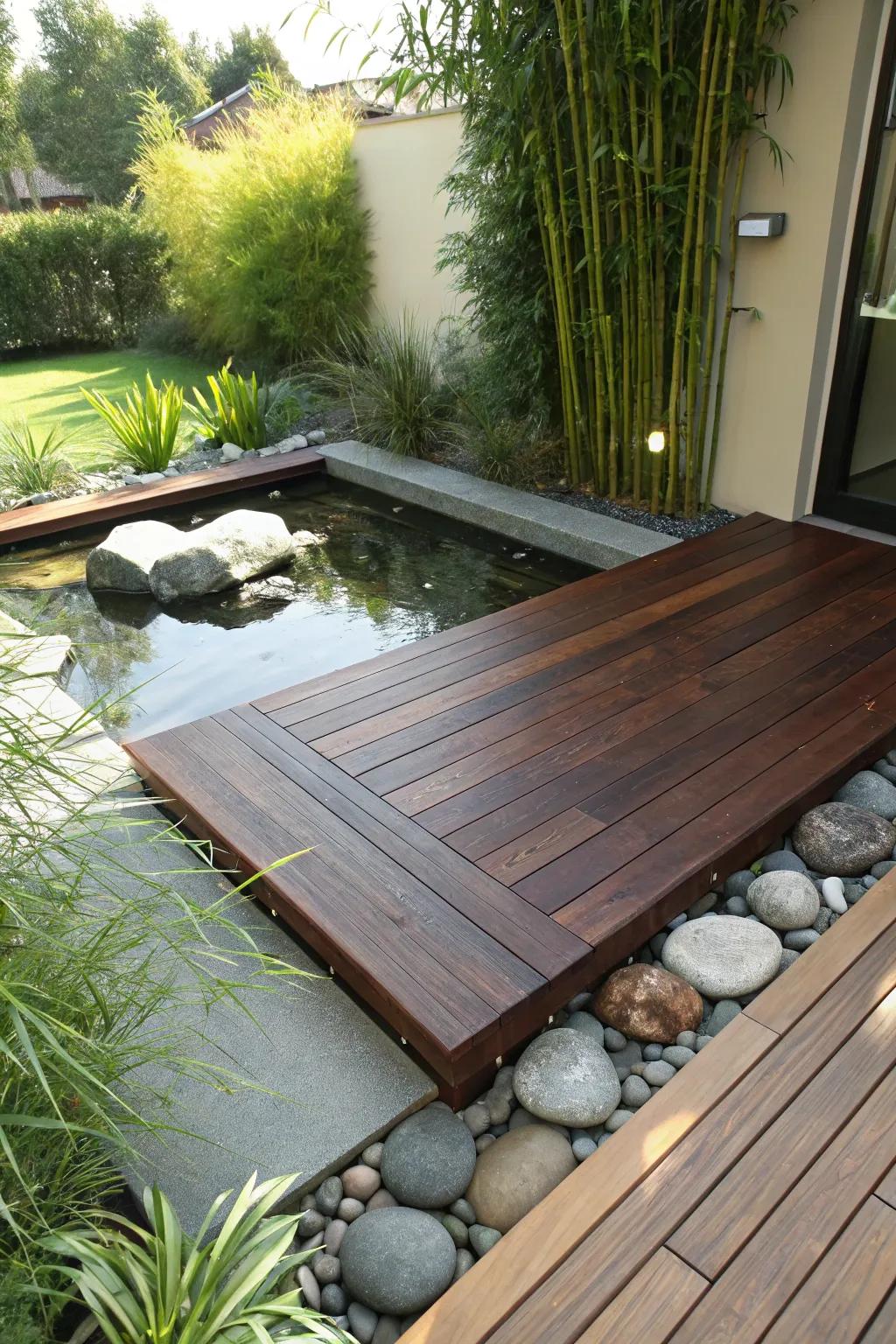 Transform your outdoor space into a Zen retreat with this budget-friendly floating deck design.