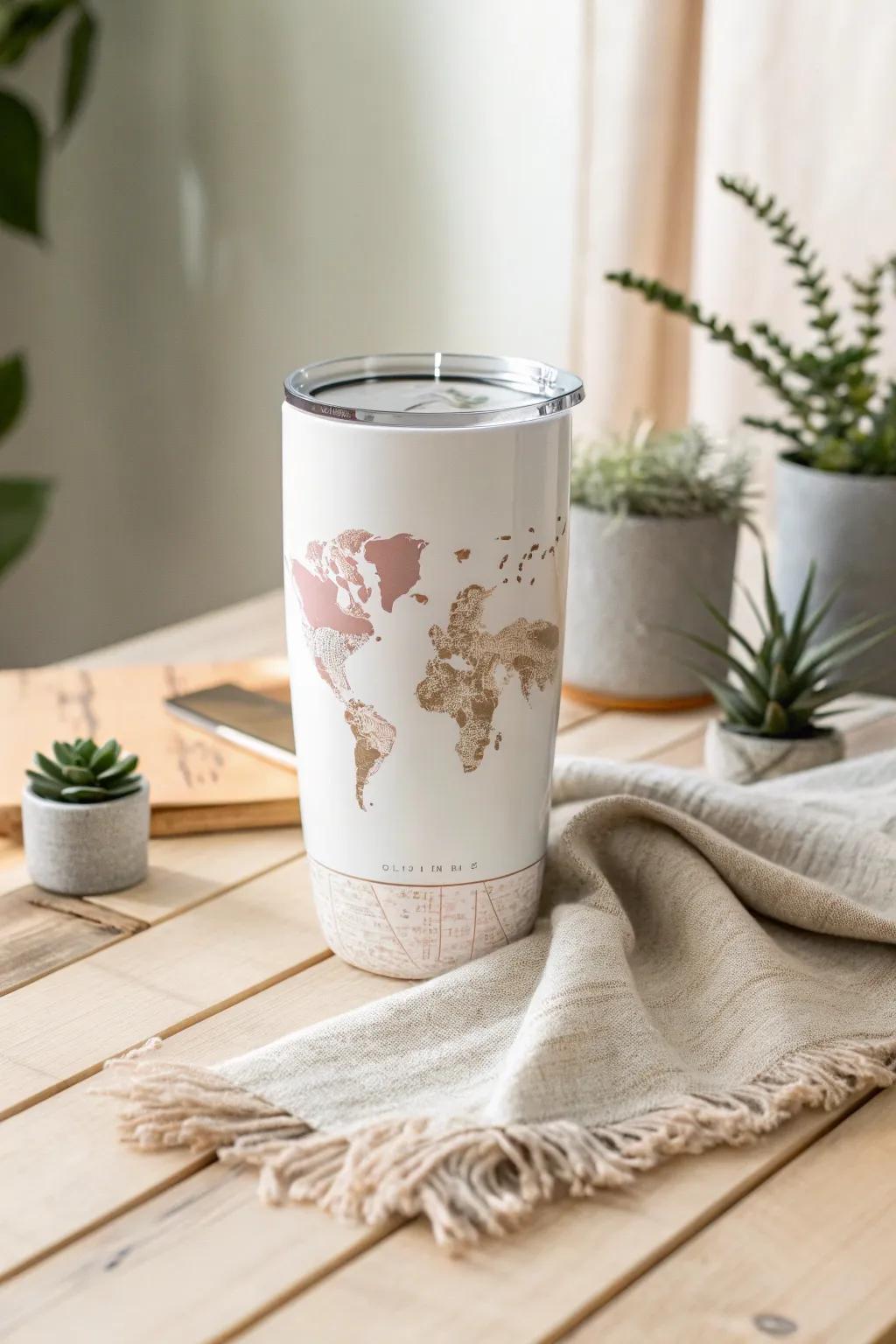 Sip the world: Let every adventure begin with a simple, elegant tumbler in hand.