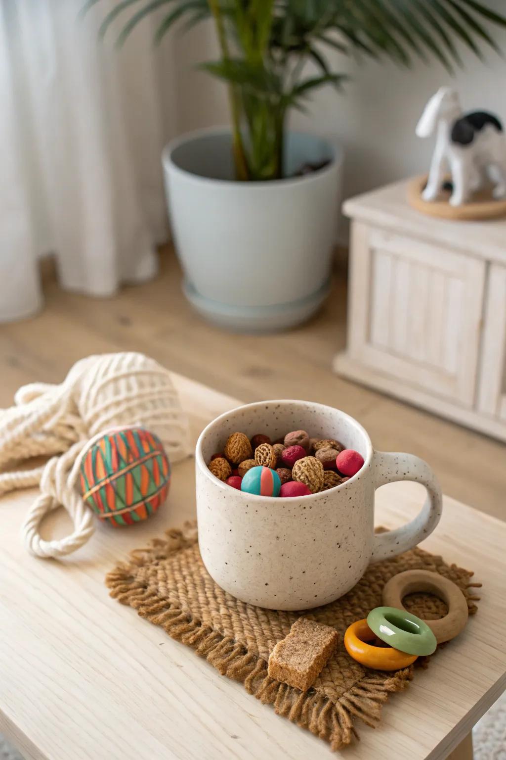 Celebrate the holidays with your furry friend - a mug full of joy and treats!