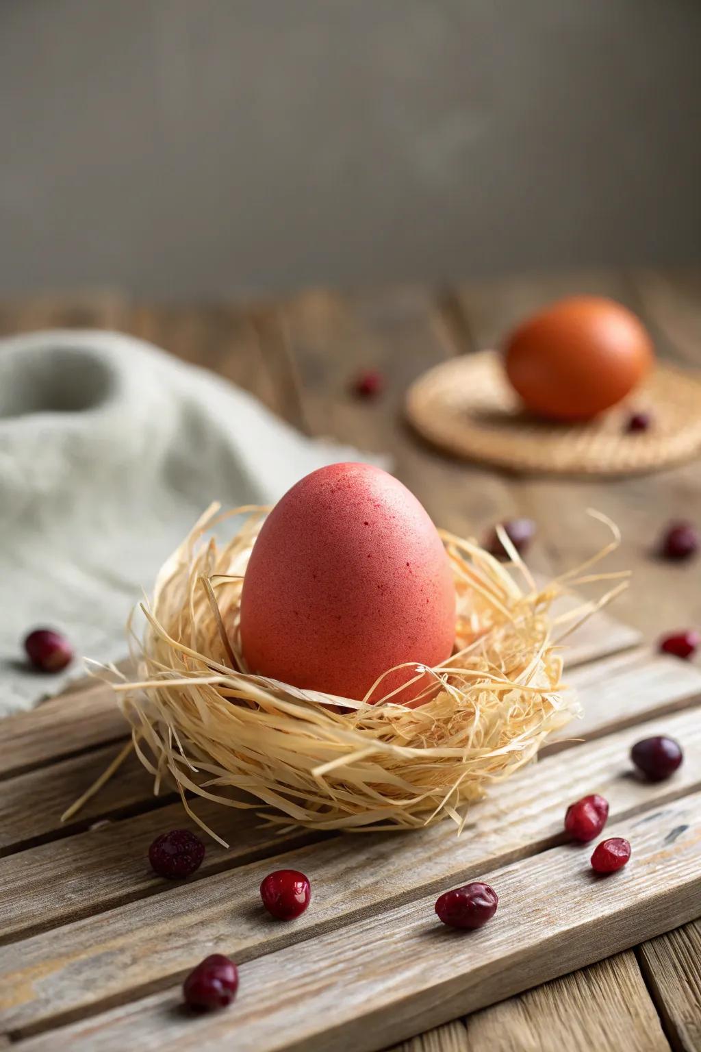 Embrace the bold elegance of Cranberry Crush for your Easter decor.