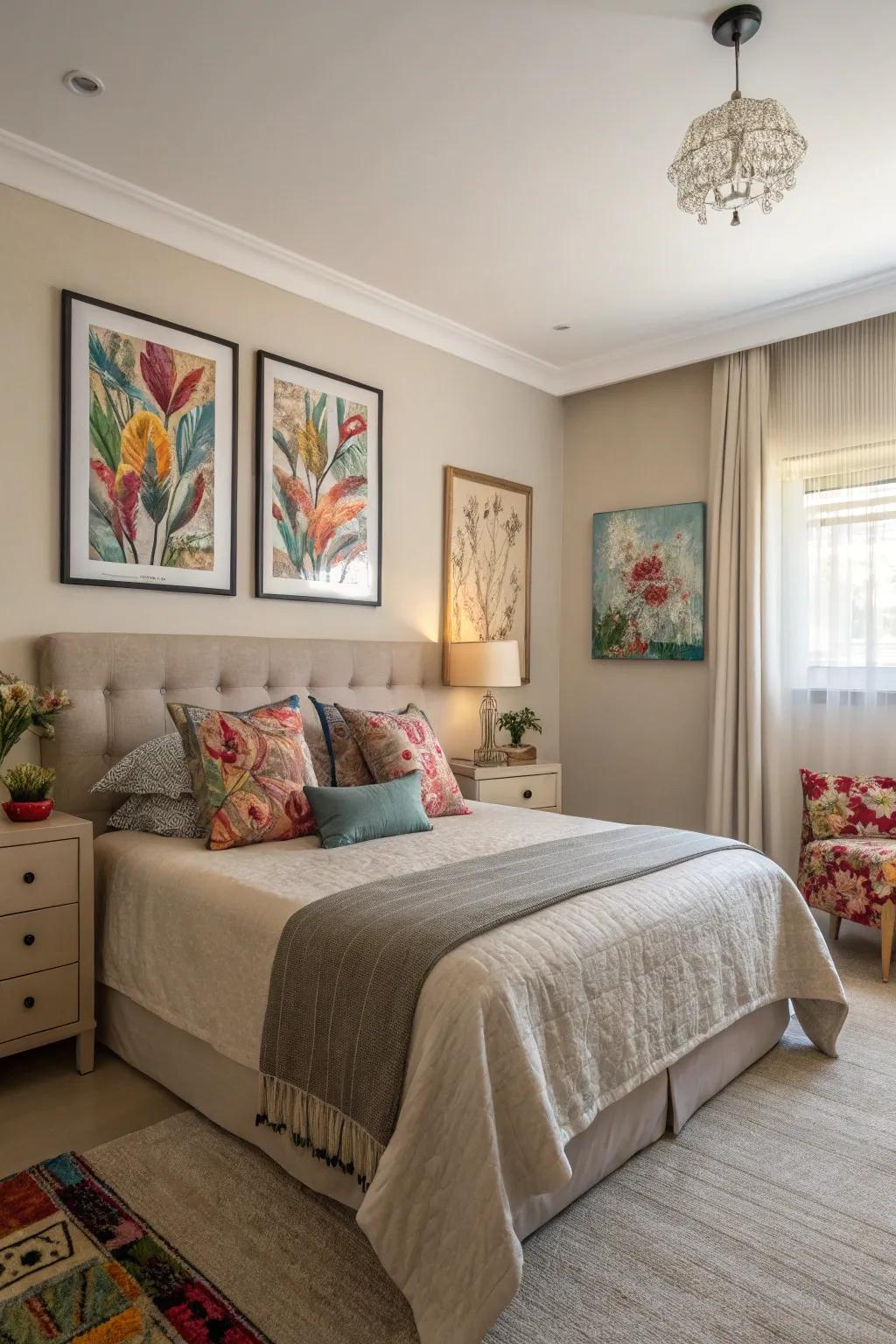 A pop of color can bring vibrancy and personality to your bedroom.