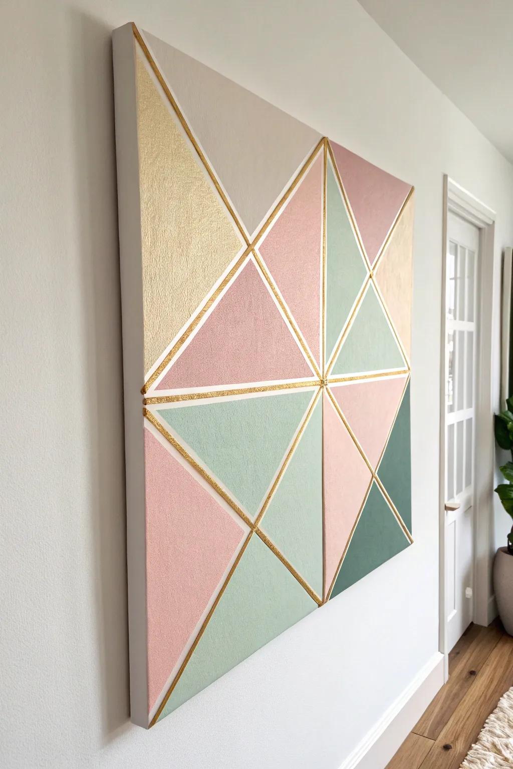 Transform your space with this chic geometric canvas art—where modern design meets natural beauty.