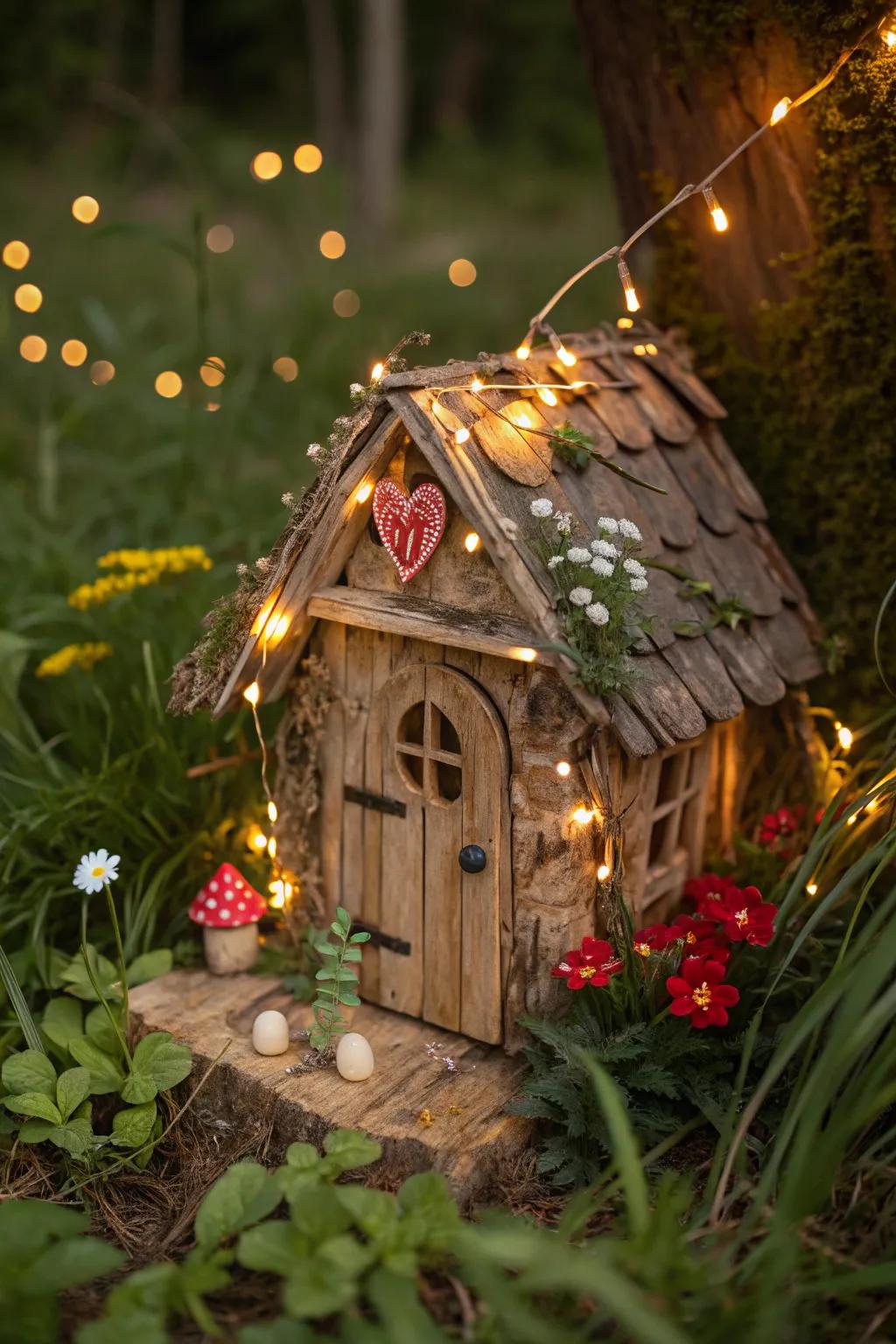 Step into a world of enchantment with this captivating fairy hut, crafted for magical adventures.