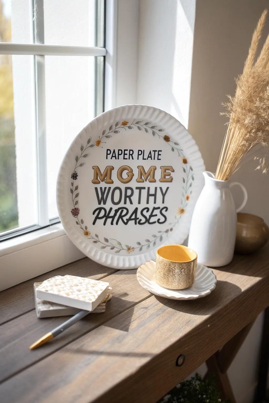 Celebrate the humorist in your group with a stylishly crafted 'Meme Master' paper plate award.