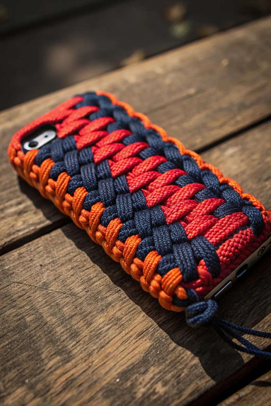Elevate your device protection with a handcrafted paracord masterpiece, where style meets craftsmanship.