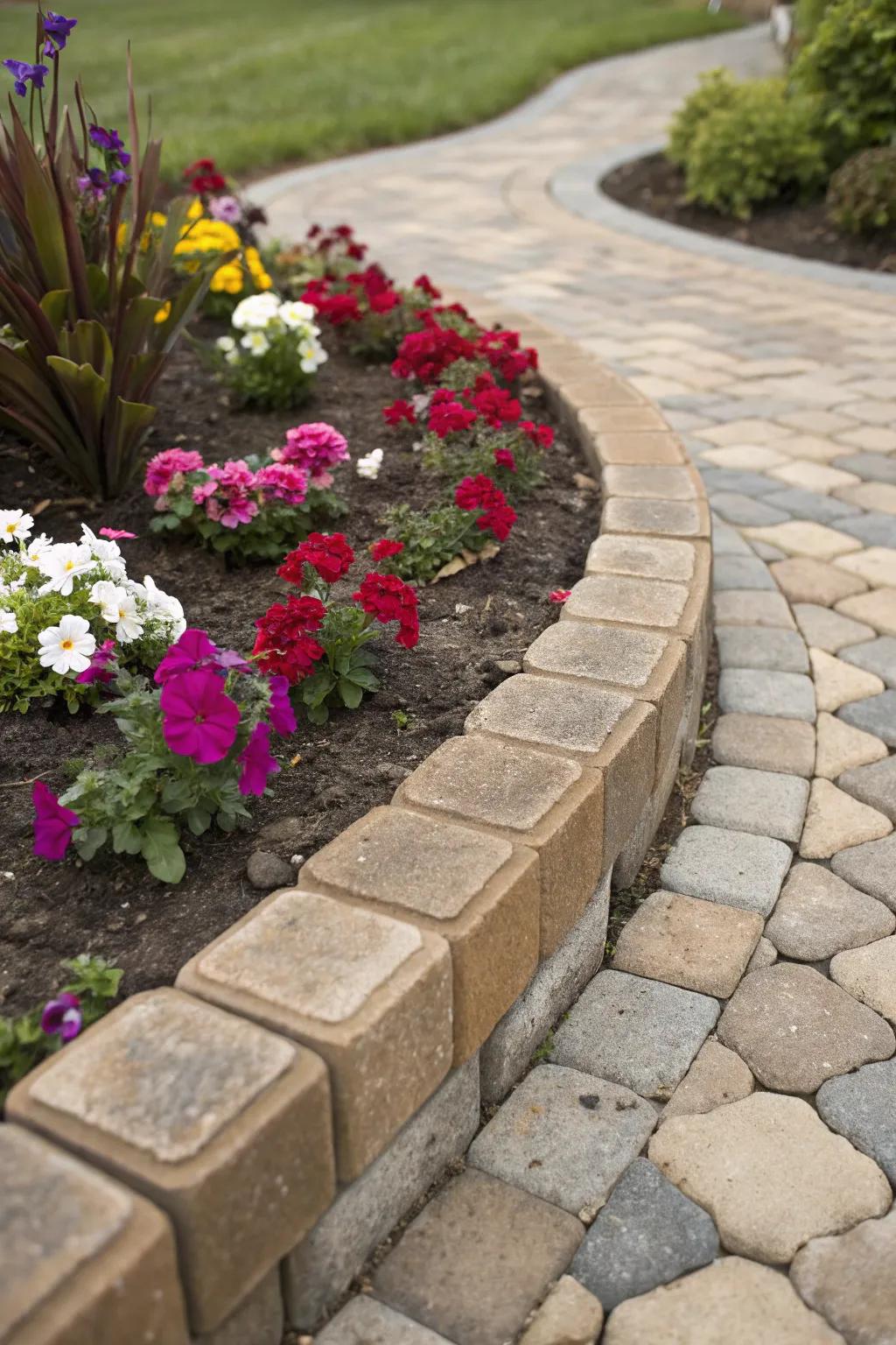 Elevate your garden with the art of paver borders—where craftsmanship meets nature.
