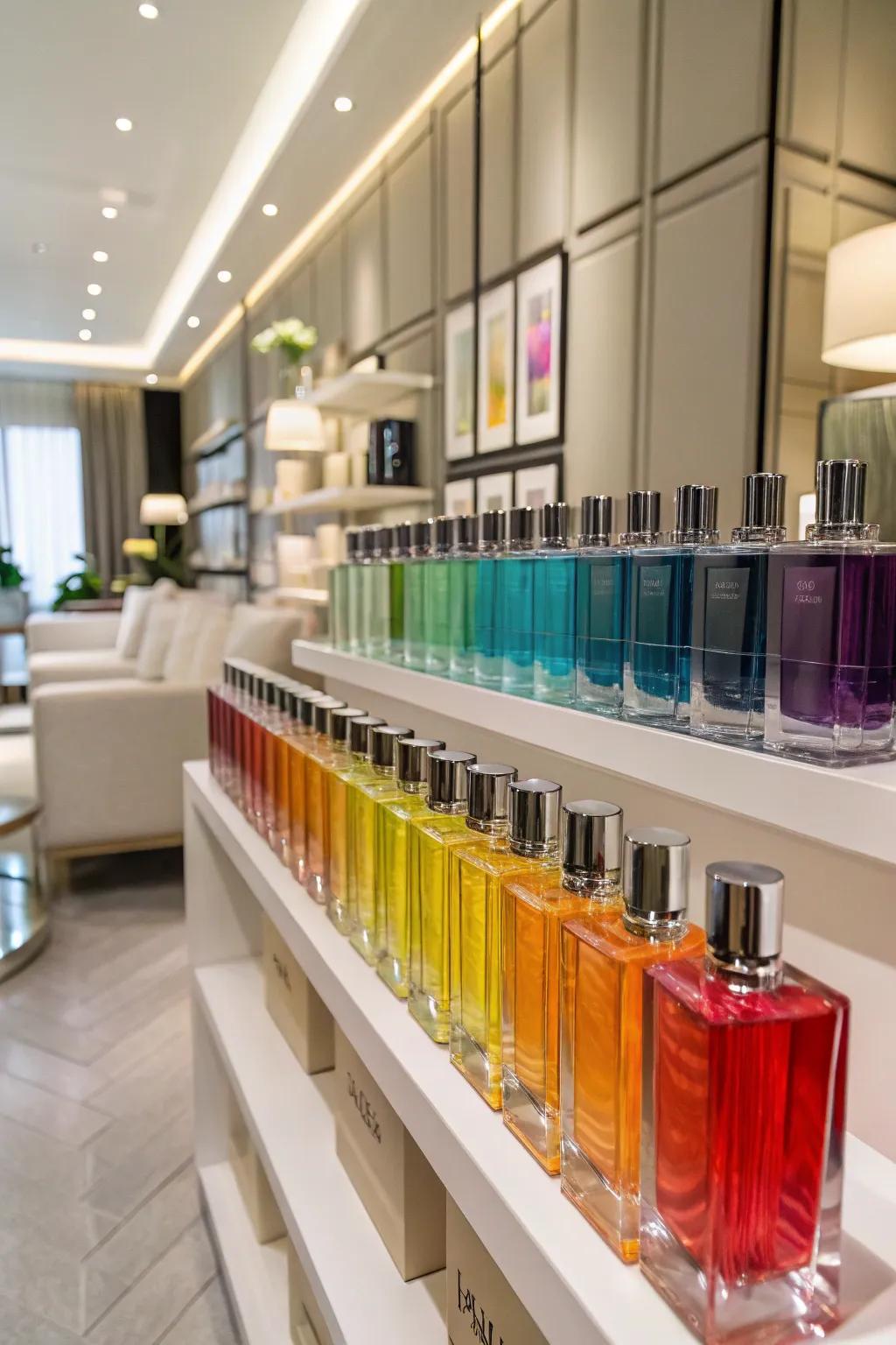 Color coordination transforms your collection into a vibrant masterpiece.