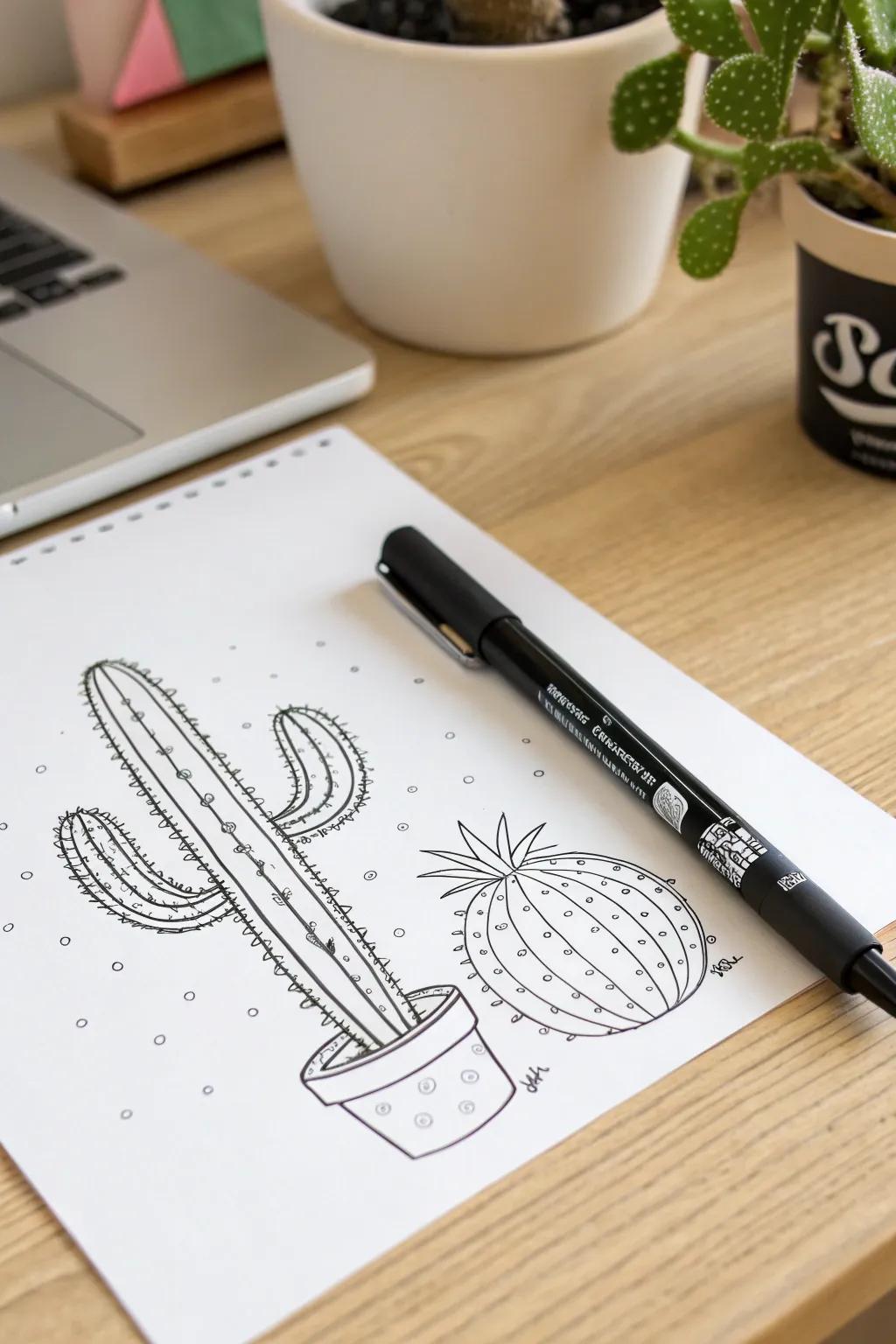 Embrace the art of simplicity with botanical line drawings that bring nature into your space.