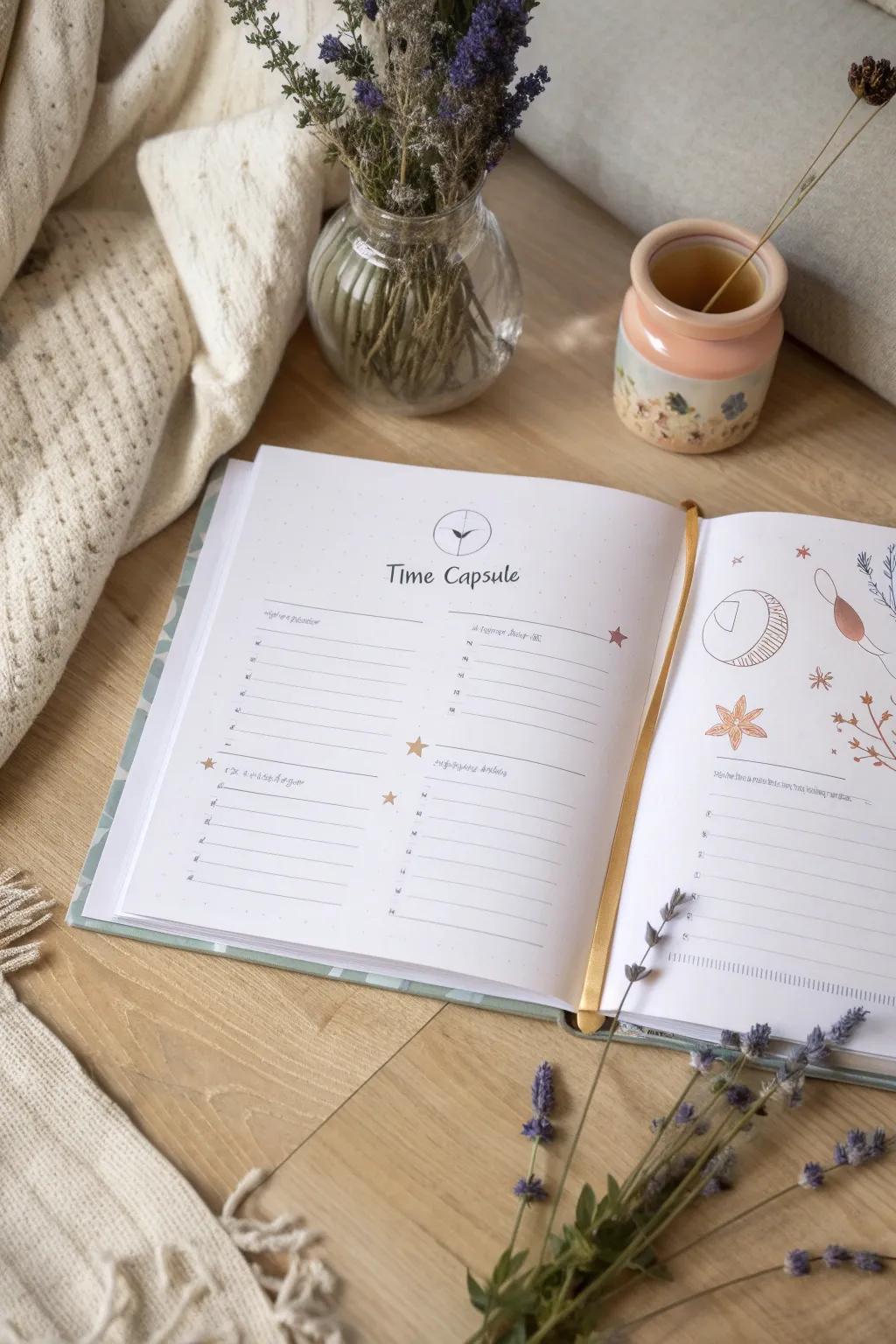 Capture your child's dreams and watch them unfold with this charming Time Capsule page.