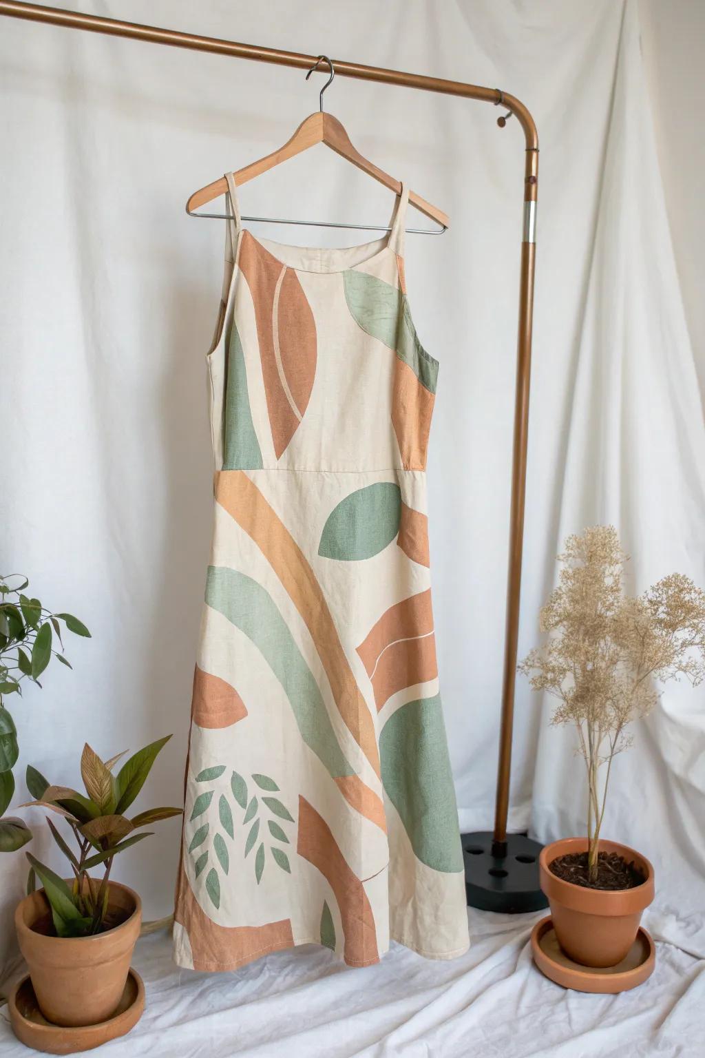 Transform your wardrobe with artistic elegance: a canvas dress that's as unique as you are.